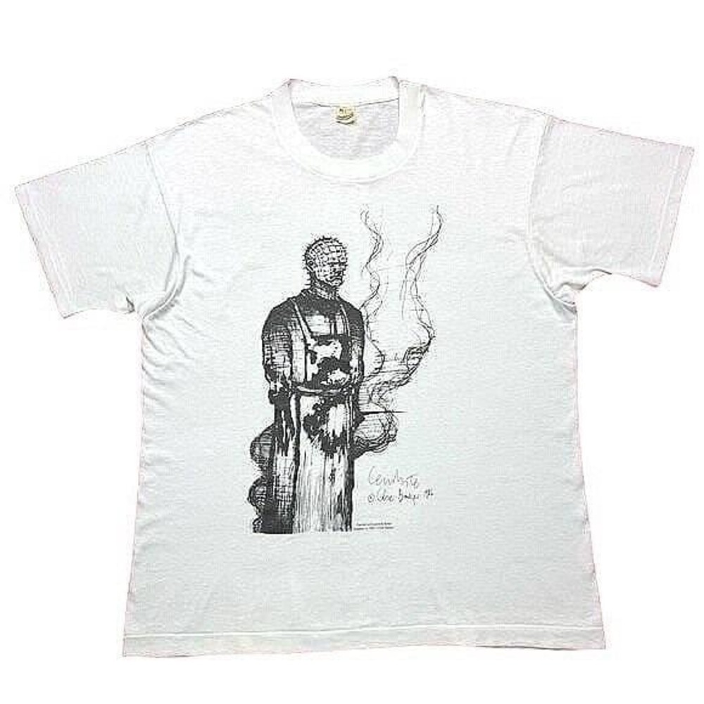 Vintage 1991 Clive Barker Cenobite Hellraiser T-Shirt Screen Stars White XL